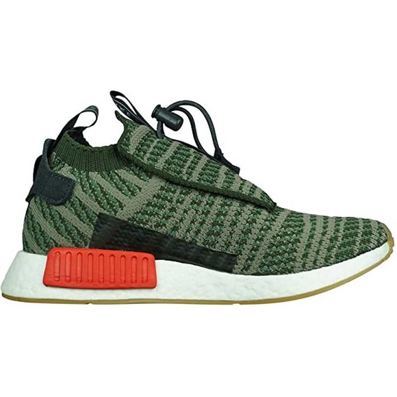 Adidas NMD TS1 Primeknit Shoes Night Cargo Base Green Black Sneakers Men's Sz 10 - Picture 2 of 11